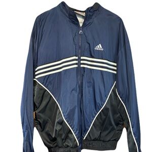 Y2K/Retro/90s Adidas Men's Blue and Black Jacket
